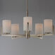 Dart 5 Light 26 inch Satin Nickel Single-Tier Chandelier Ceiling Light