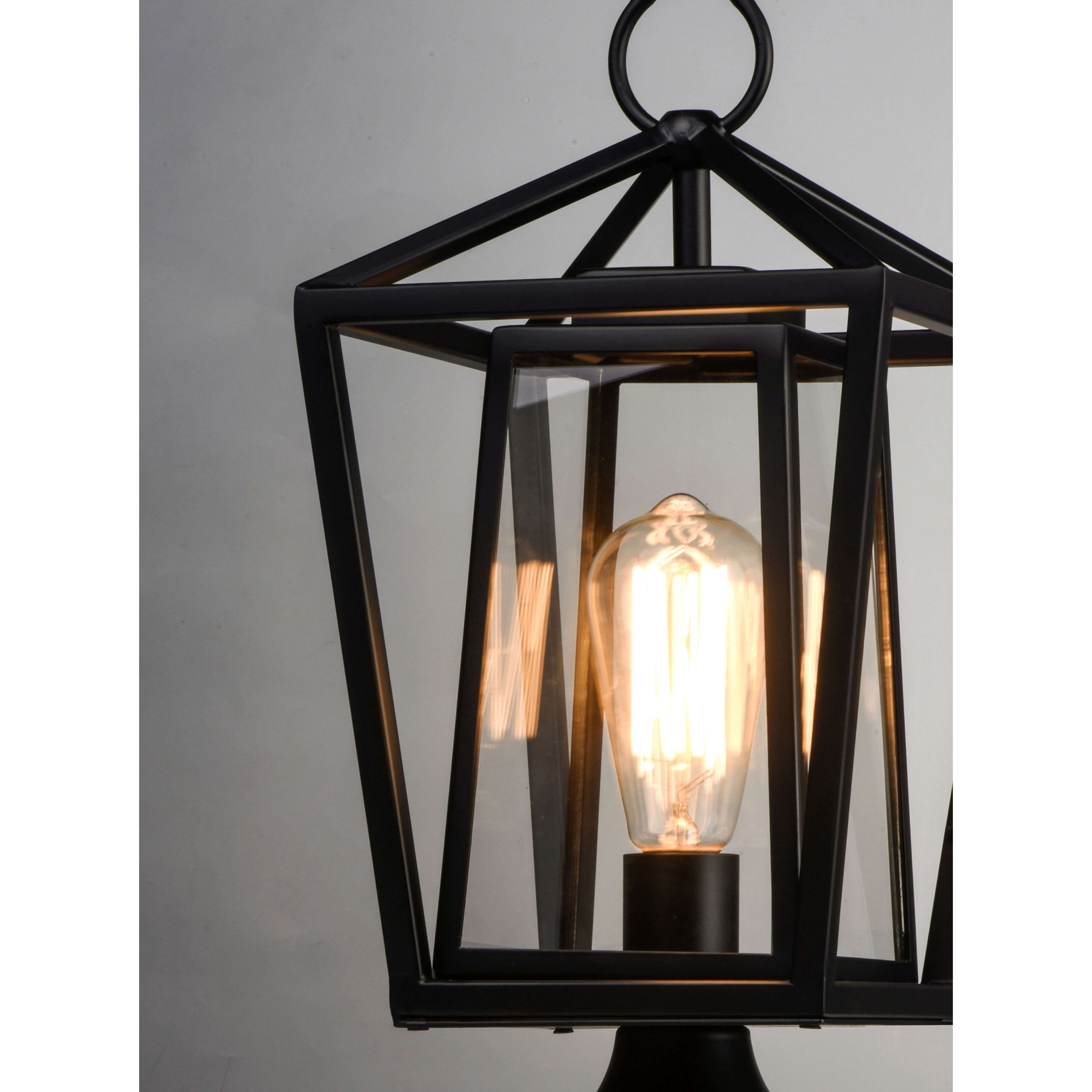 手の形 ランプ Maxim 3171CLBK Artisan 1 Light 17 inch Black Outdoor Post Mount