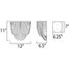 Chantilly LED 12 inch Polished Nickel Wall Sconce Wall Light