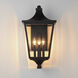 Sutton Place VX 3 Light 25 inch Black Outdoor Wall Mount