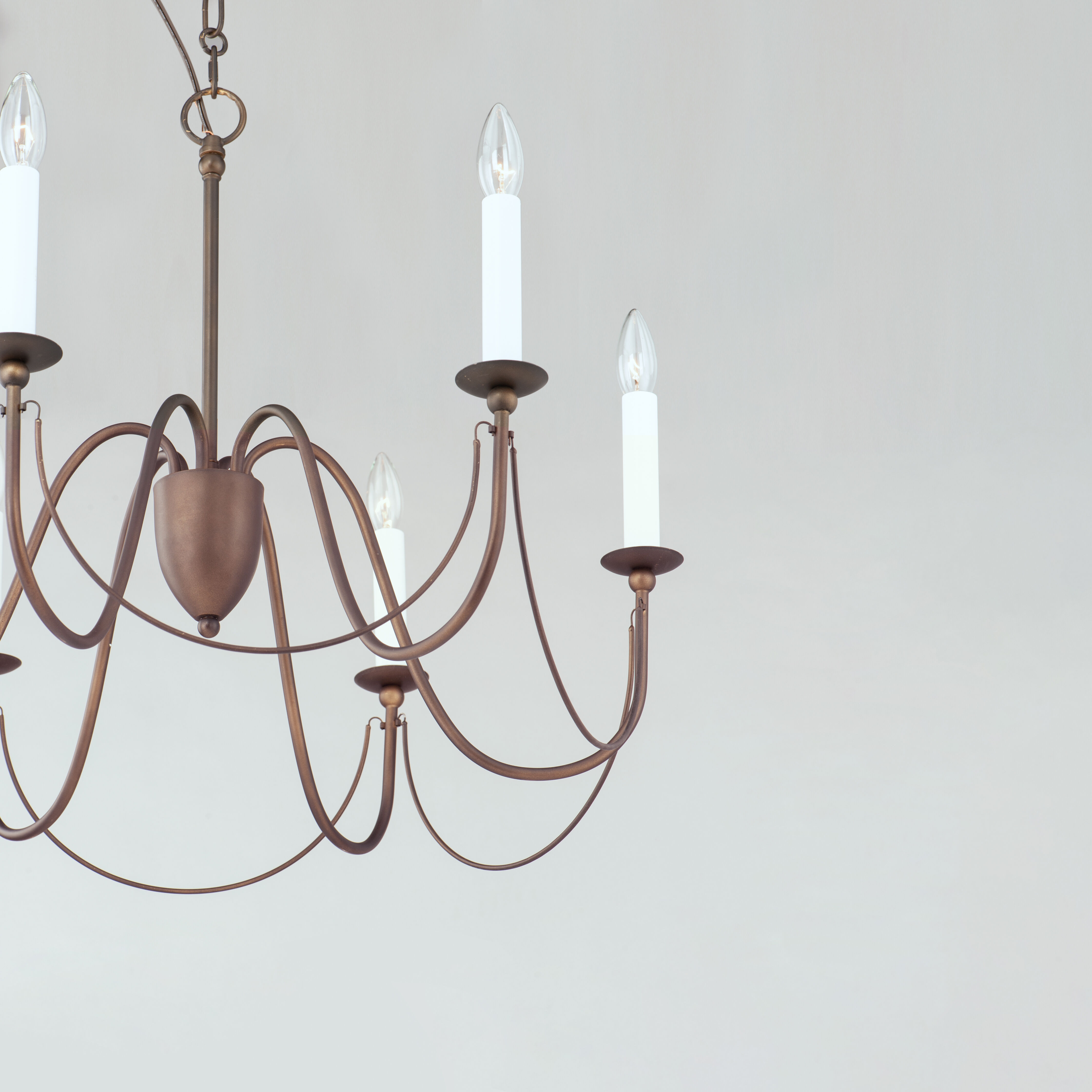 Plumette 6 Light 28 inch Chestnut Bronze Chandelier Ceiling Light