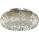 Arabesque LED 18 inch Golden Silver Flush Mount Ceiling Light