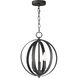 Provident 3 Light 12 inch Black Single Pendant Ceiling Light