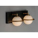 Revolve LED 13 inch Black and Gold Bath Vanity Wall Light
