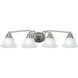 Malaga 4 Light 29.00 inch Bathroom Vanity Light