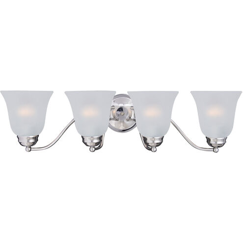 Basix 4 Light 27.5 inch Polished Chrome Bath Vanity Wall Light in Frosted
