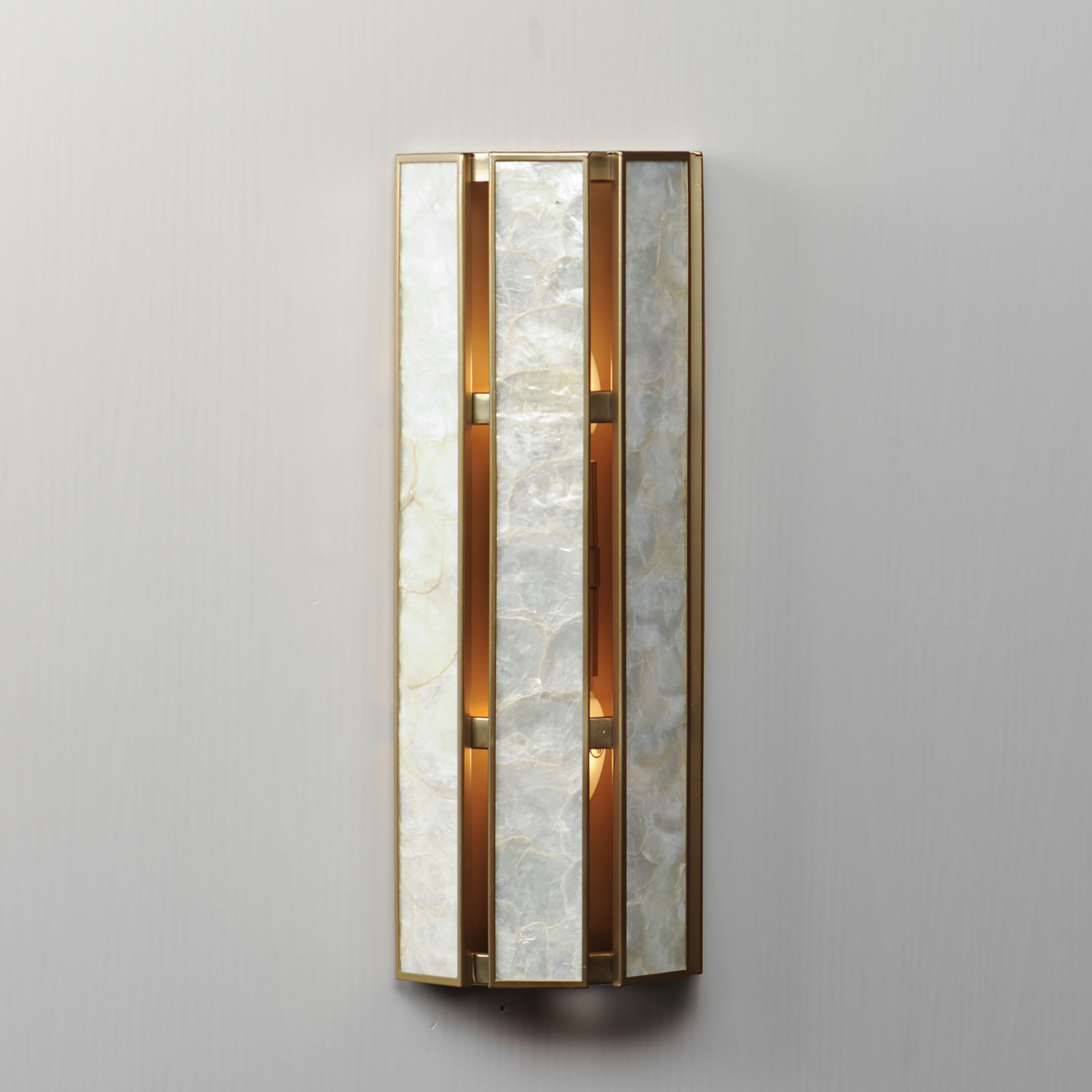 Miramar 2 Light 8 inch Capiz with Natural Aged Brass ADA Wall Sconce Wall Light