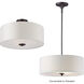 Bongo 3 Light 18 inch Oil Rubbed Bronze Semi-Flush Mount Ceiling Light