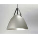 Nordic 1 Light 19 inch Black/Brushed Platinum Single Pendant Ceiling Light in Black and Brushed Platinum