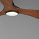 Keanu 56 inch Black and Walnut Outdoor Ceiling Fan