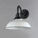 Granville 1 Light 11.25 inch White and Black Outdoor Wall Mount