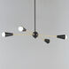 Lovell 4 Light 16.25 inch Black and Satin Brass Multi-Light Pendant Ceiling Light