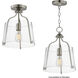 Bellmore 1 Light 11 inch Satin Nickel Semi-Flush Mount Ceiling Light