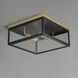 Neoclass 2 Light 13 inch Black and Gold Outdoor Flush Mount
