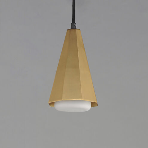 Rizzo 1 Light 5.75 inch Black and Antique Brass Single Pendant Ceiling Light