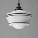 Eureka 1 Light 15.75 inch Black Single Pendant Ceiling Light
