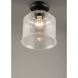 Acadia 1 Light 8.75 inch Black Semi-Flush Mount Ceiling Light