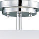 Rocco 3 Light 14 inch Polished Chrome Semi-Flush Mount Ceiling Light