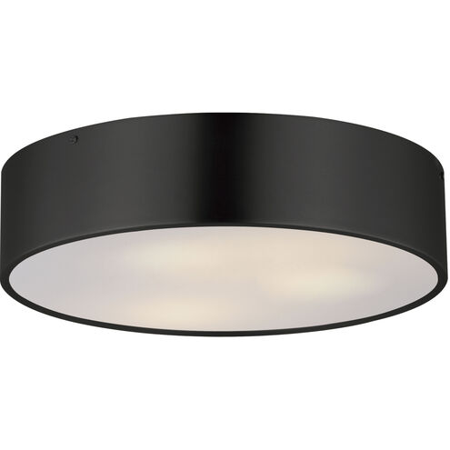 Tommy 3 Light 16 inch Black Flush Mount Ceiling Light
