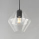 Geode 1 Light 9.5 inch Black Single Pendant Ceiling Light