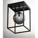 Fluid LED 9.75 inch Black and Polished Chrome Flush Mount Ceiling Light in Mirror Smoke