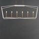 Melrose 6 Light 48 inch White and Natural Aged Brass Linear Pendant Ceiling Light