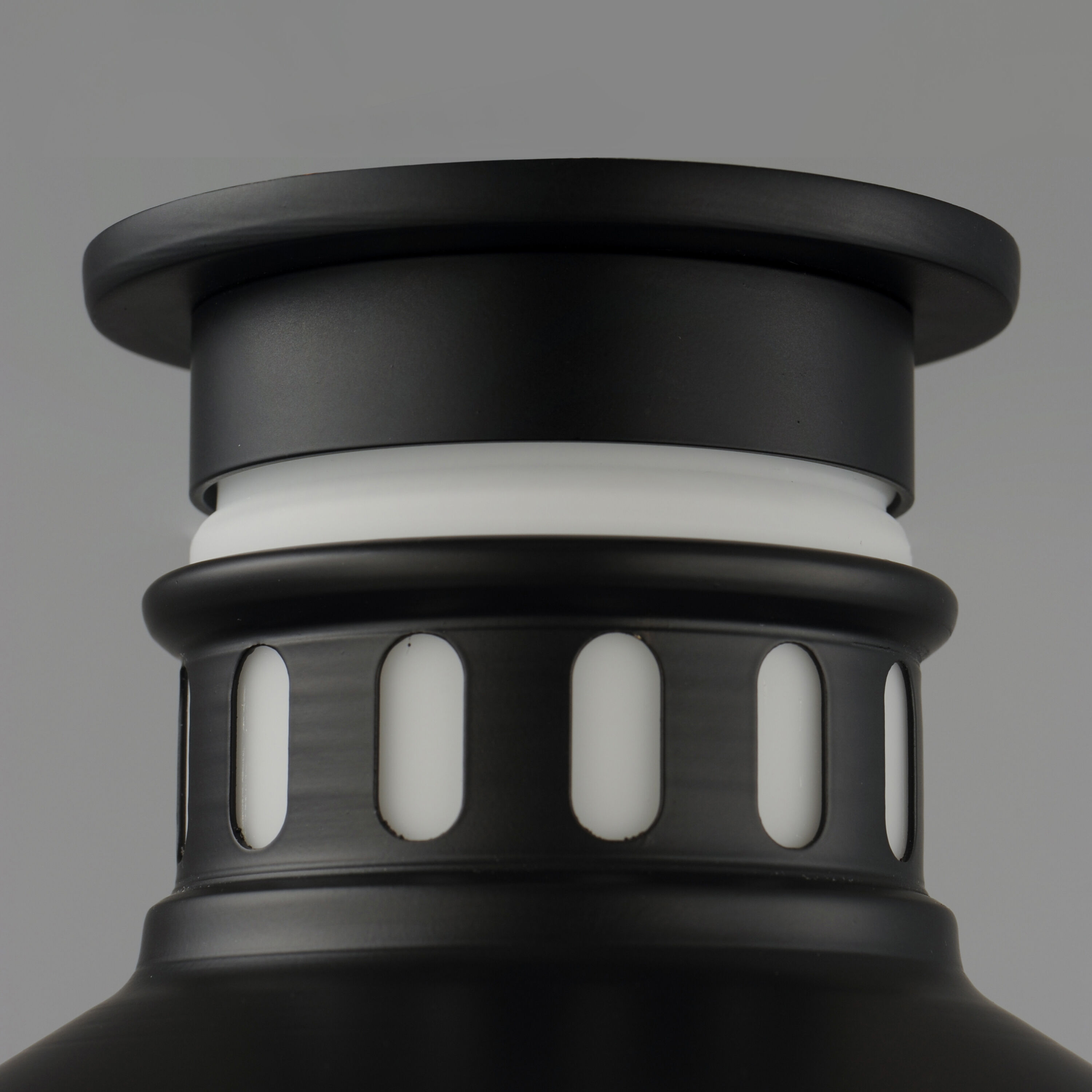 Admiralty 1 Light 12 inch Black Outdoor Flush Mount