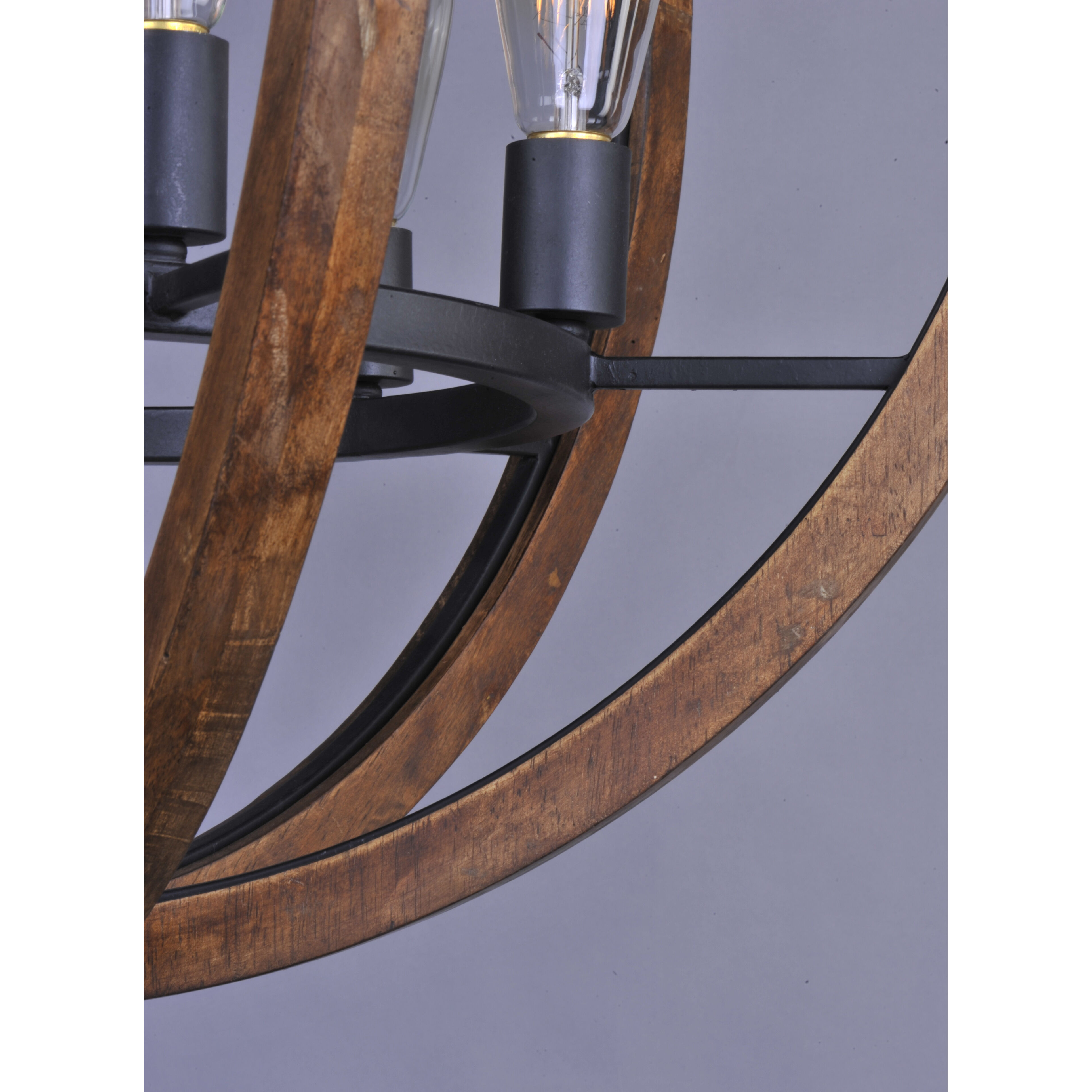 Bodega Bay 6 Light 30 inch Anthracite Chandelier Ceiling Light in Bulb Not Included