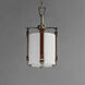 Sausalito 1 Light 7.5 inch Weathered Zinc and Brown Suede Single Pendant Ceiling Light