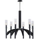 Merge 6 Light 29 inch Black and Wenge Chandelier Ceiling Light