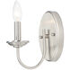 Logan 1 Light 4.5 inch Satin Nickel Wall Sconce Wall Light