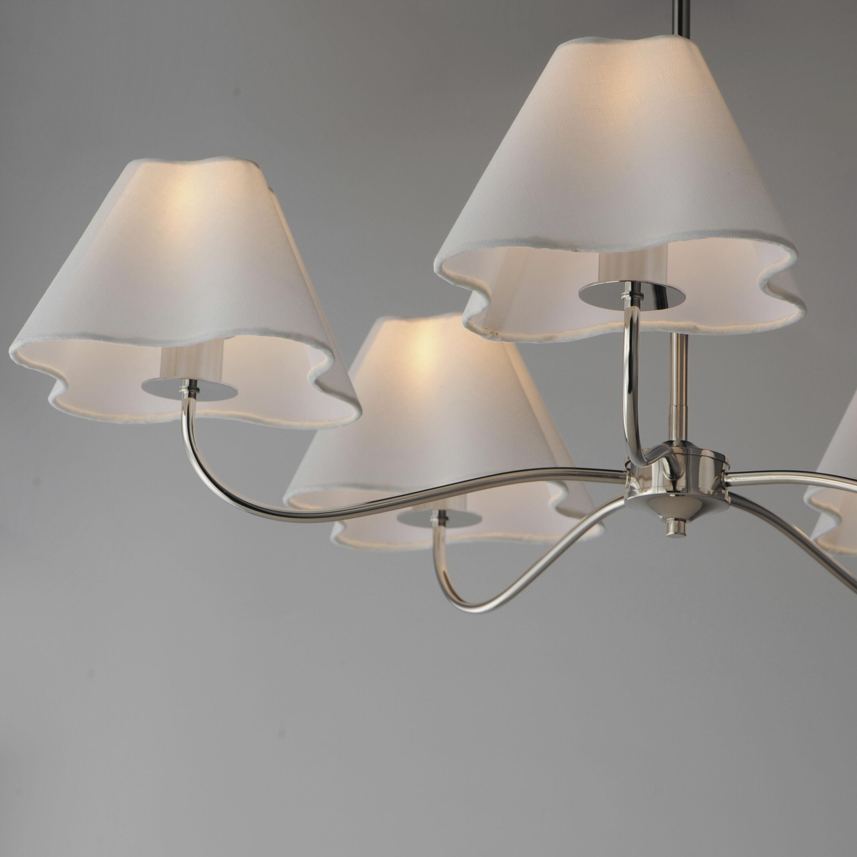 Saxon 5 Light 37.5 inch Polished Nickel Chandelier Ceiling Light