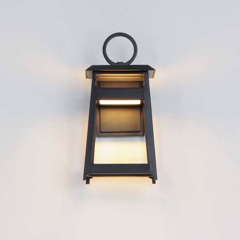 Pagoda LED 14 inch Black Outdoor Wall Mount