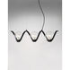 Curlicue 3 Light 7 inch Black and Polished Nickel Multi-Light Pendant Ceiling Light