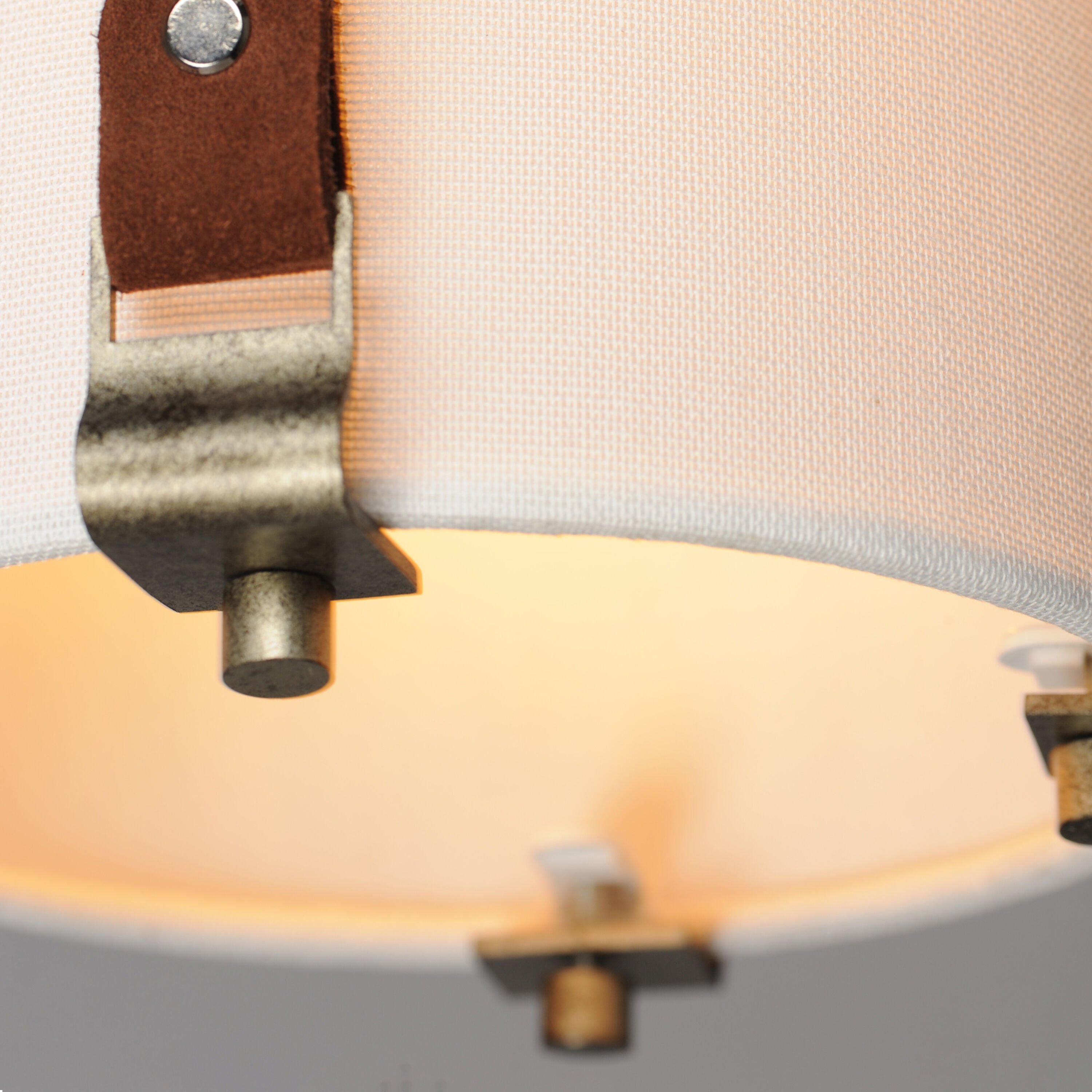 Sausalito 1 Light 7.5 inch Weathered Zinc / Brown Suede Single Pendant Ceiling Light