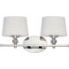 Rondo 2 Light 16.75 inch Polished Nickel Bath Vanity Wall Light