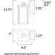 Terrace 1 Light 13.75 inch Bronze Outdoor Wall Mount in Frosted Seedy
