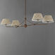 Dunbridge 4 Light 62 inch Weathered Brass Linear Pendant Ceiling Light