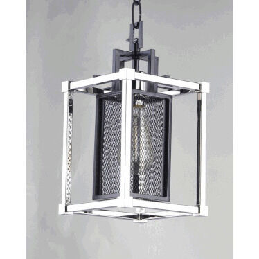 Refine 1 Light 7.25 inch Black/Polished Nickel Single Pendant Ceiling Light