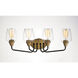 Goblet 4 Light 26.25 inch Bronze and Antique Brass Bath Vanity Wall Light