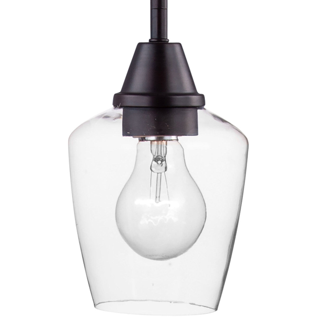 Goblet LED 5 inch Oil Rubbed Bronze Mini Pendant Ceiling Light in Bronze and Antique Brass