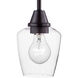 Goblet LED 5 inch Oil Rubbed Bronze Mini Pendant Ceiling Light in Bronze and Antique Brass