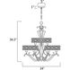 Mondrian 9 Light 34 inch Umber Bronze Multi-Tier Chandelier Ceiling Light