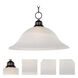 Essentials - 9106x 1 Light 16 inch Oil Rubbed Bronze Single Pendant Ceiling Light in Marble