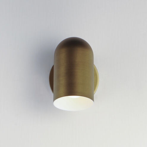 Spot Light LED 7 inch Natural Aged Brass Outdoor Wall Mount
