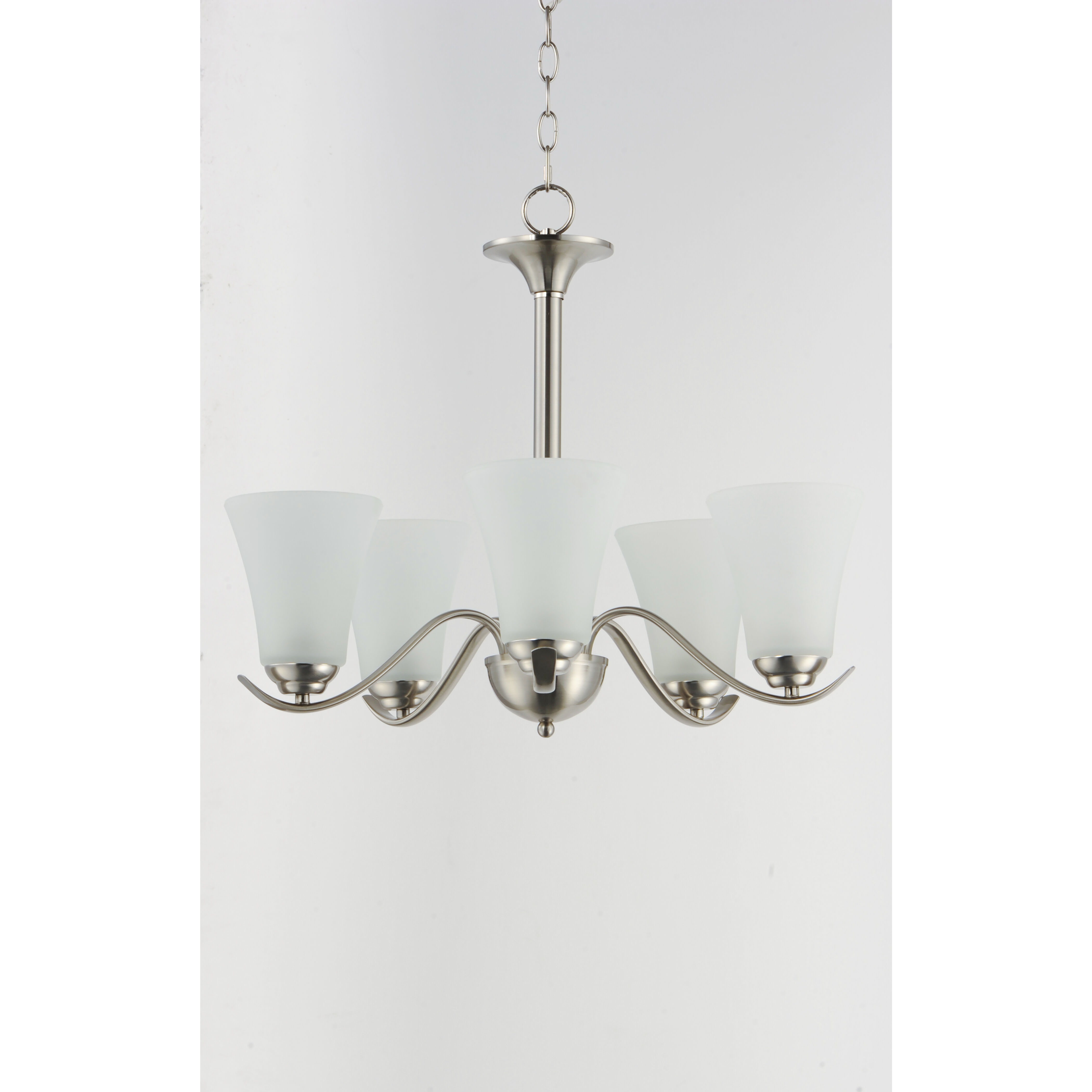 Vital 5 Light 23 inch Satin Nickel Chandelier Ceiling Light