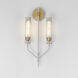 Regent LED 10 inch Light French Gray and Natural Aged Brass ADA Wall Sconce Wall Light