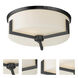 Dart 3 Light 14 inch Black Flush Mount Ceiling Light