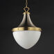 Conrad 1 Light 15 inch Satin Nickel and Satin Brass Single Pendant Ceiling Light