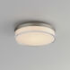 Edge LED 7 inch Satin Nickel Flush Mount Ceiling Light in White